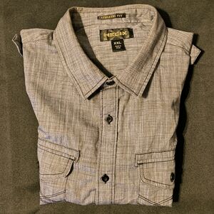 Helix Charcoal Button-Up Shirt XXL